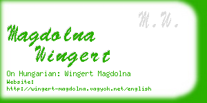 magdolna wingert business card